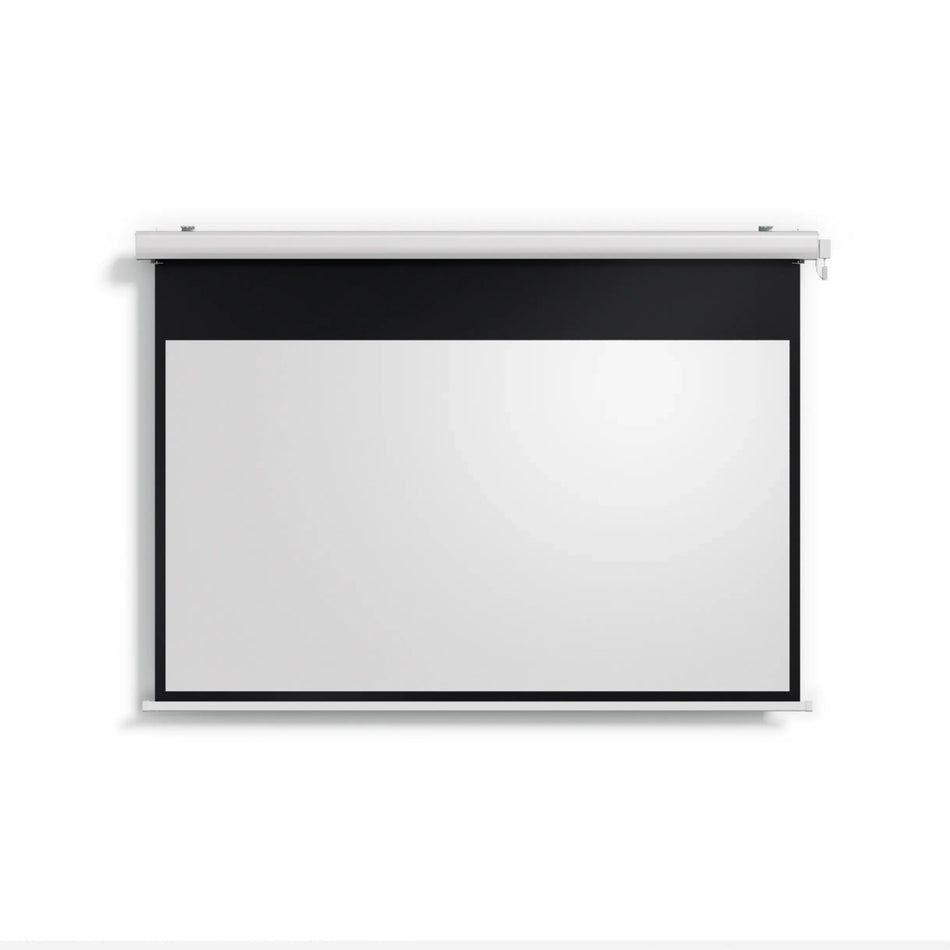 Valerion Backyard Weather Proof Motorized Drop Down Matte White Screen - Get Tight Gear