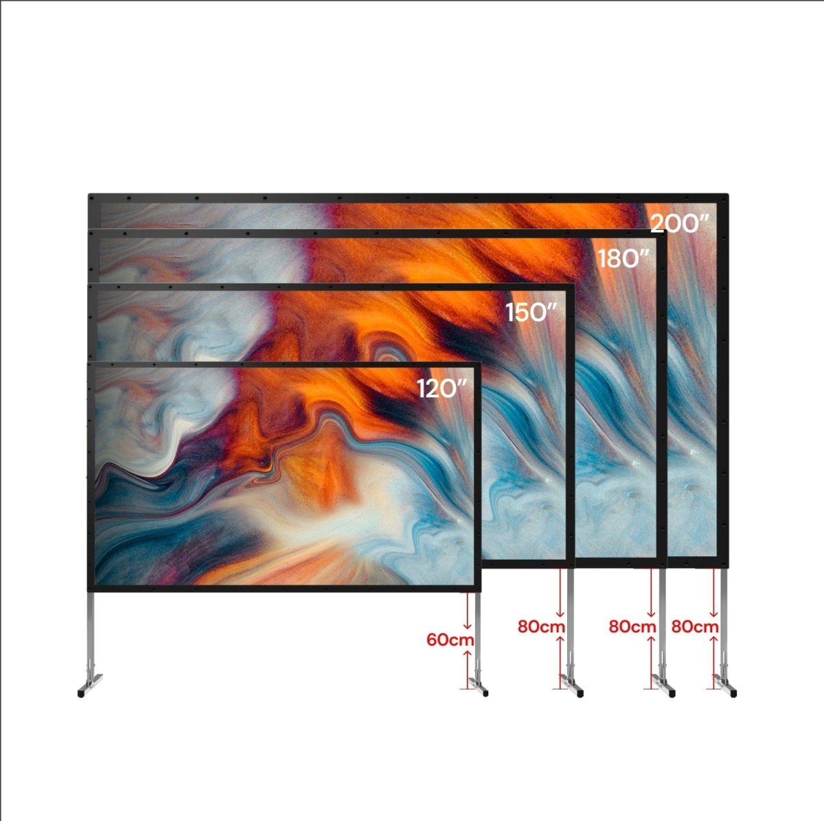 Valerion Outdoor Camping Portable Folding Matte White Screen - Get Tight Gear