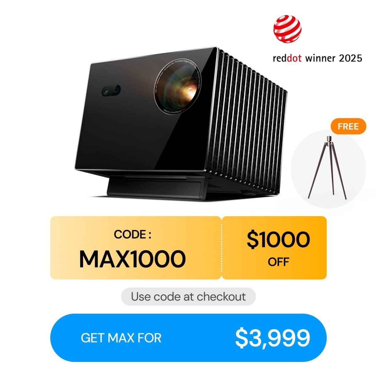 Valerion VisionMaster Max | Professional Grade 4K Home Theater Projector - Get Tight Gear