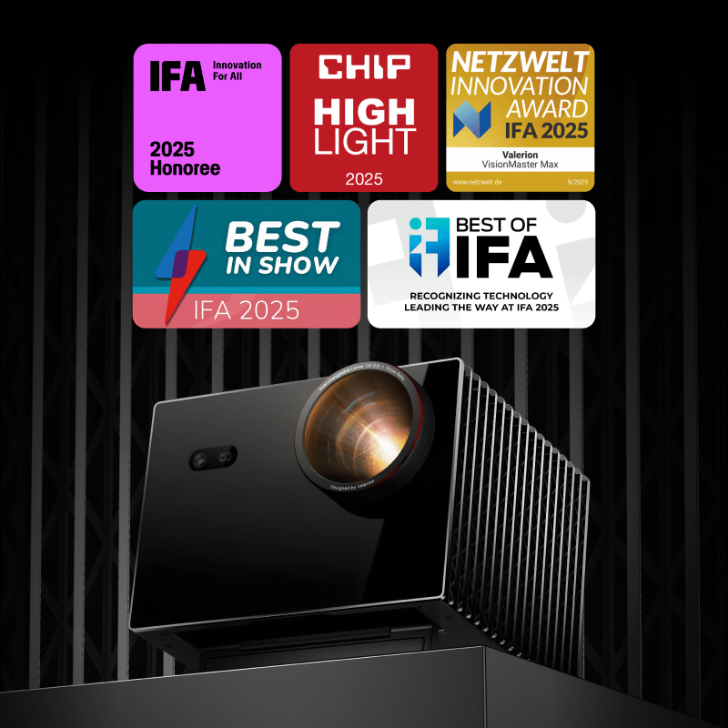 Valerion VisionMaster Max | Professional Grade 4K Home Theater Projector - Get Tight Gear