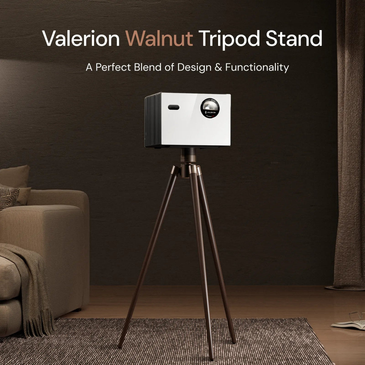 Valerion Walnut Tripod Stand - Get Tight Gear