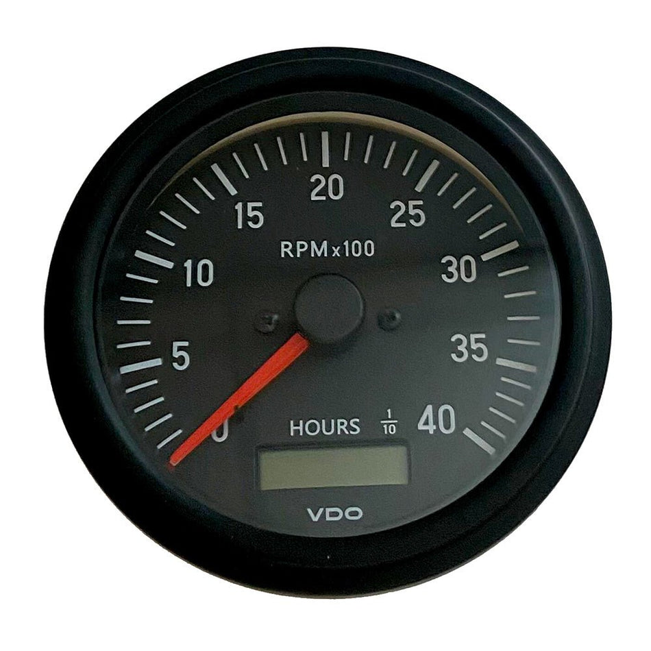 VDO Cockpit International Gen II 4K RPM Tachometer w/Hourmeter - Get Tight Gear