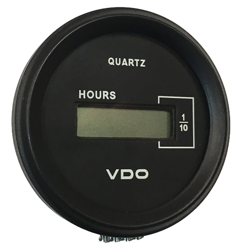 VDO Cockpit Marine 52mm (2 - 1/16") LCD Hourmeter - Black Dial/Chrome Bezel - Get Tight Gear