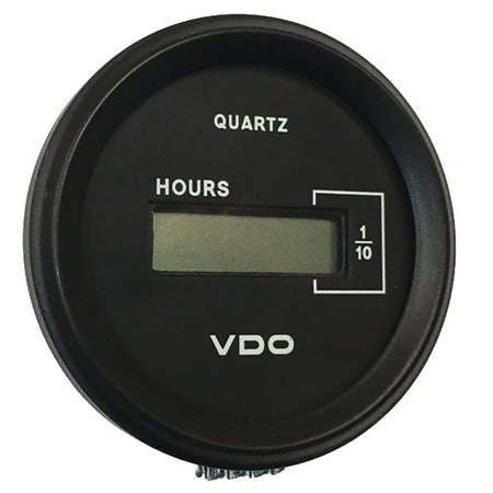 VDO Cockpit Marine 52mm (2 - 1/16") LCD Hourmeter - Black Dial/Chrome Bezel - Get Tight Gear