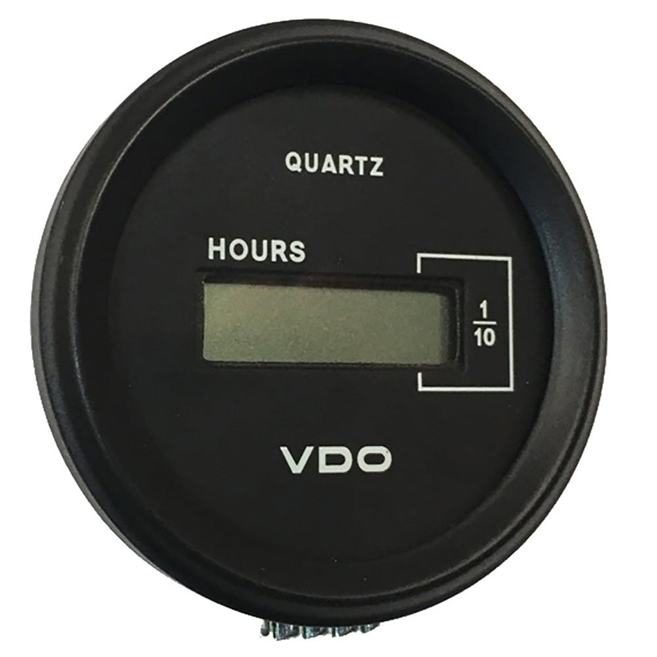 VDO Cockpit Marine 52mm (2 - 1/16") LCD Hourmeter - Black Dial/Chrome Bezel - Get Tight Gear
