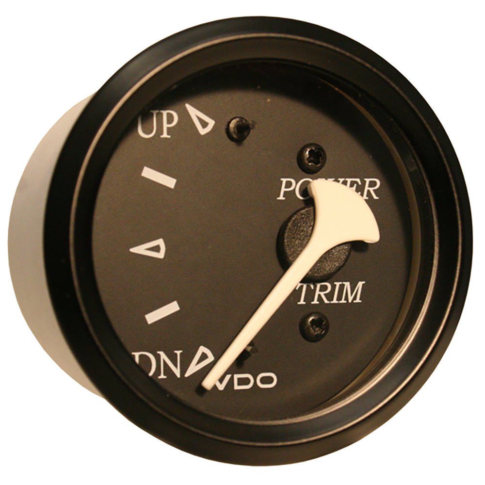 VDO Cockpit Marine Trim Gauge - f/Evinrude and Johnson Engines - Black Dial/Bezel - Get Tight Gear