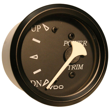 VDO Cockpit Marine Trim Gauge - f/Evinrude and Johnson Engines - Black Dial/Bezel - Get Tight Gear