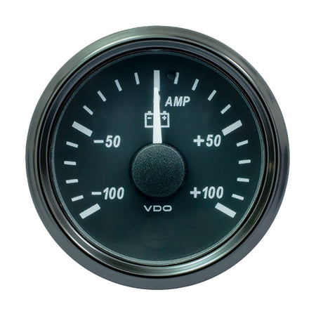 VDO SingleViu 52mm (2 - 1/16") Ammeter - 100 AMP - Get Tight Gear