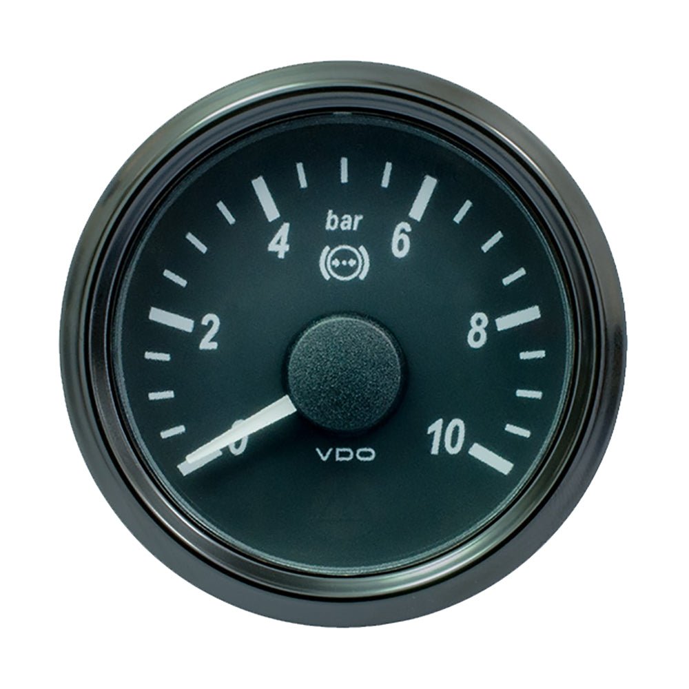 VDO SingleViu 52mm (2 - 1/16") Brake Pressure Gauge - 15 Bar - 0 - 180 Ohm - Get Tight Gear