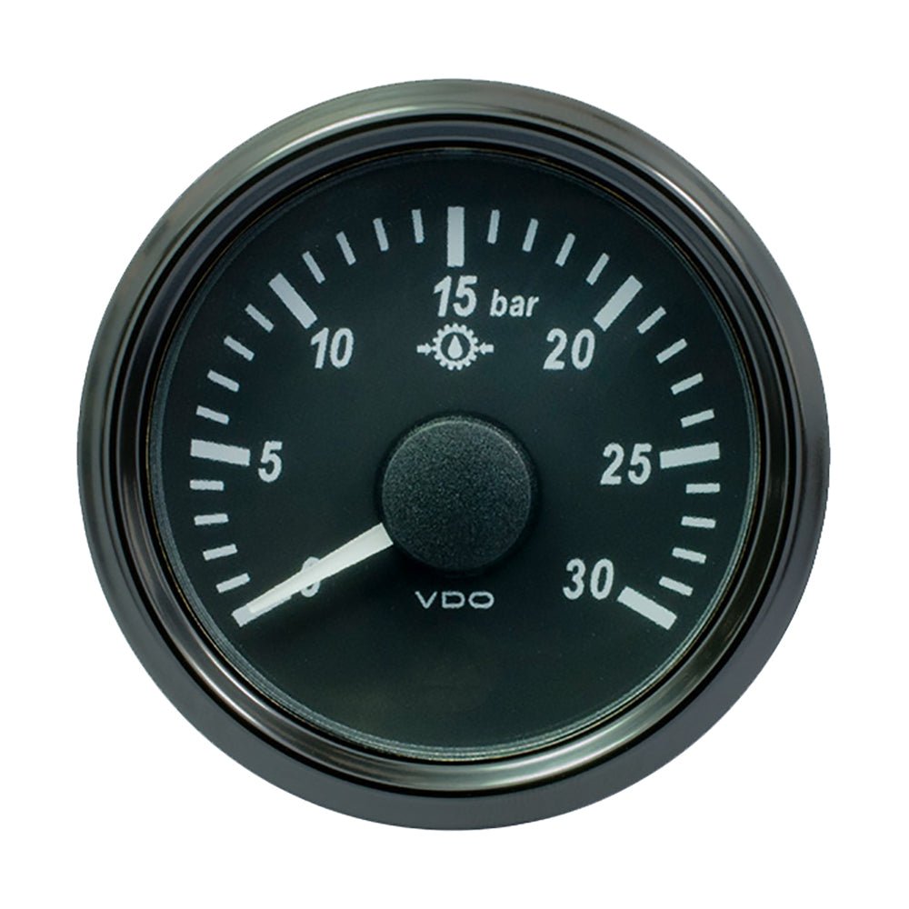 VDO SingleViu 52mm (2 - 1/16") Brake Pressure Gauge - 30 Bar - 0 - 4.5V - Get Tight Gear