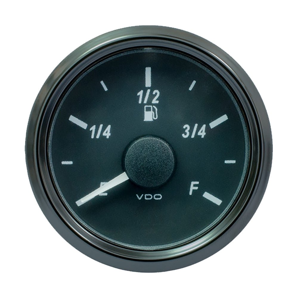 VDO SingleViu 52MM (2 - 1/16") Fuel Level Gauge - E/F Scale - 90 - 5 Ohm - Get Tight Gear