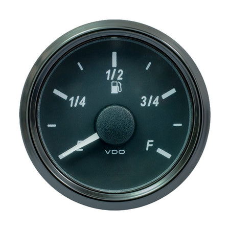 VDO SingleViu 52MM (2 - 1/16") Fuel Level Gauge - E/F Scale - 90 - 5 Ohm - Get Tight Gear