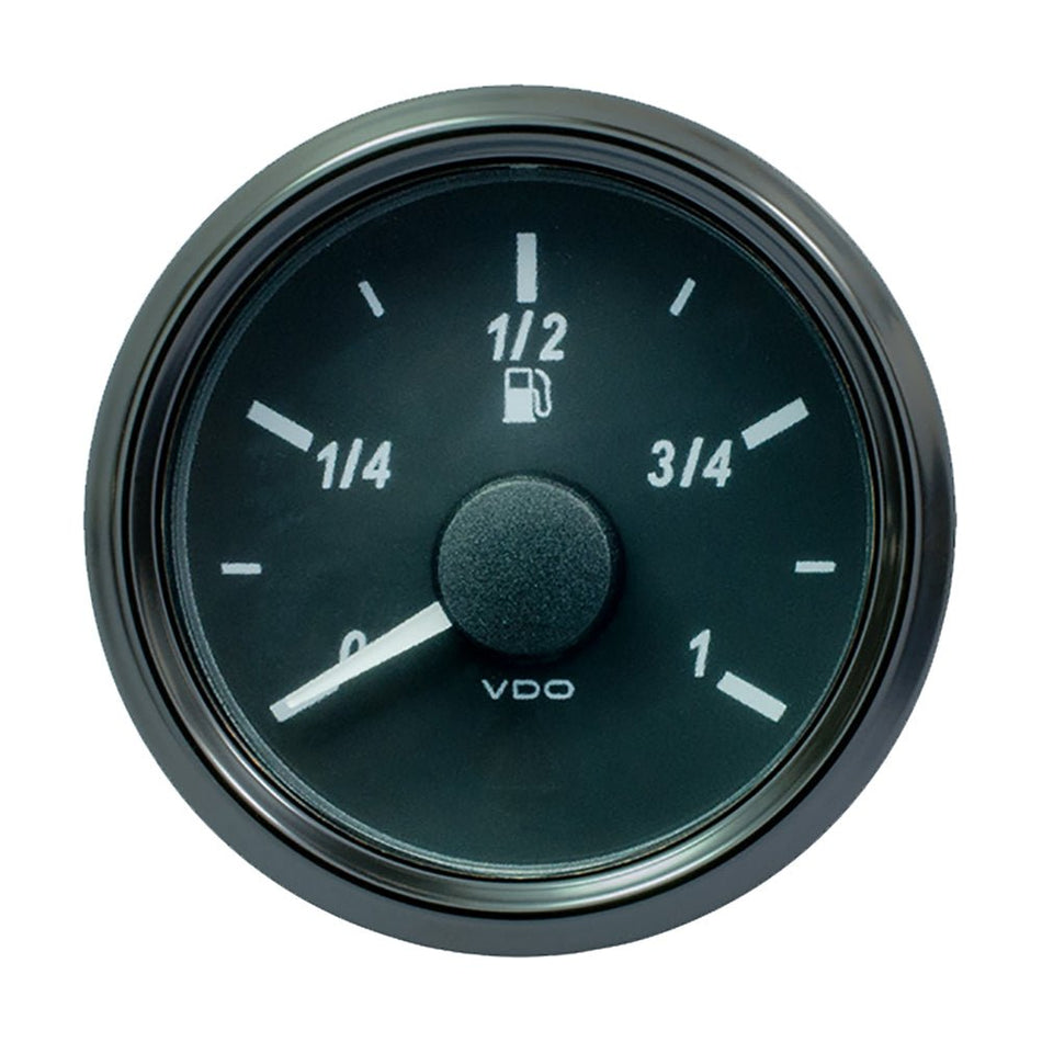VDO SingleViu 52mm (2 - 1/16") Fuel Level Gauge - Euro - 90 - 5 Ohm - Get Tight Gear
