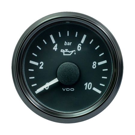 VDO SingleViu 52mm (2 - 1/16") Oil Pressure Gauge - 10 Bar - 0 - 4.5V - Get Tight Gear