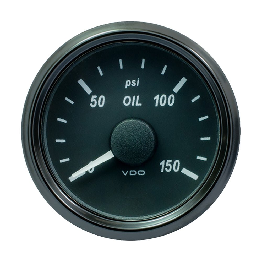 VDO SingleViu 52mm (2 - 1/16") Oil Pressure Gauge - 150 PSI - Get Tight Gear