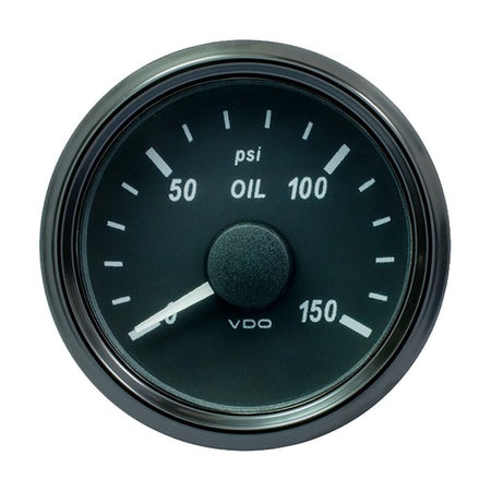VDO SingleViu 52mm (2 - 1/16") Oil Pressure Gauge - 150 PSI - Get Tight Gear