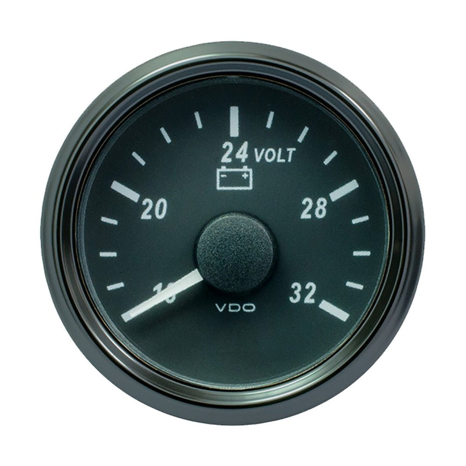 VDO SingleViu 52mm (2 - 1/16") Voltmeter f/24V Systems - 32V - Get Tight Gear