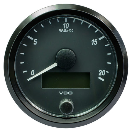 VDO SingleViu 80mm (3 - 1/8") Tachometer - 2000 RPM - Get Tight Gear