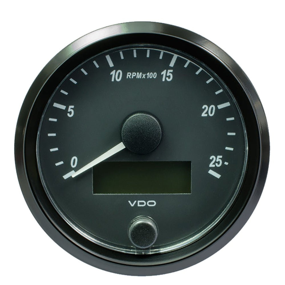 VDO SingleViu 80mm (3 - 1/8") Tachometer - 2500 RPM - Get Tight Gear