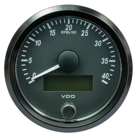 VDO SingleViu 80mm (3 - 1/8") Tachometer - 4,000 RPM - Get Tight Gear