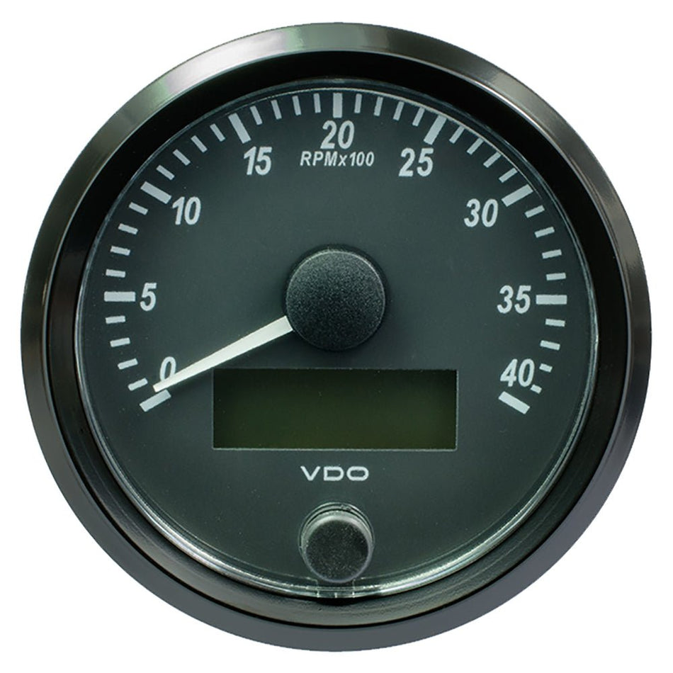 VDO SingleViu 80mm (3 - 1/8") Tachometer - 4,000 RPM - Get Tight Gear