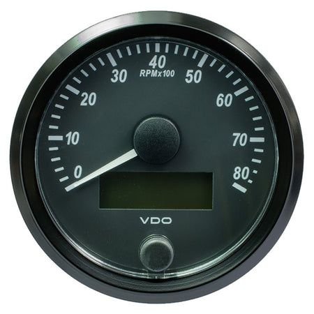 VDO SingleViu 80mm (3 - 1/8") Tachometer - 8000 RPM - Get Tight Gear