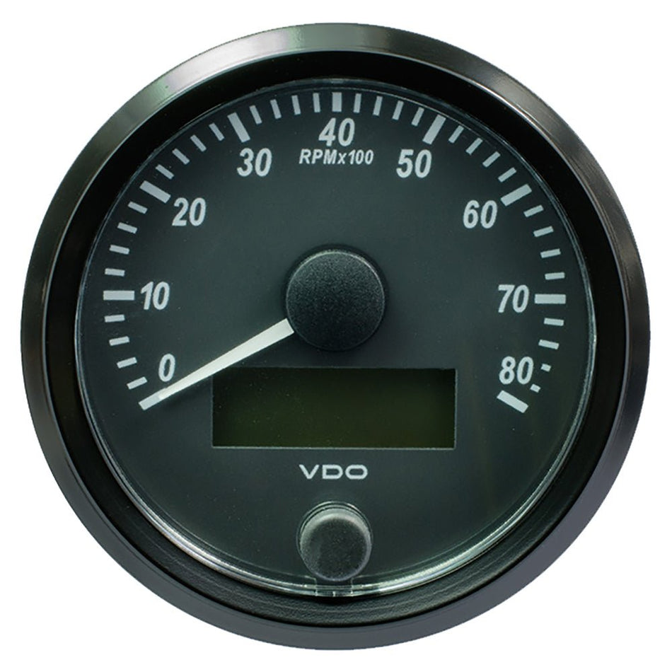 VDO SingleViu 80mm (3 - 1/8") Tachometer - 8000 RPM - Get Tight Gear