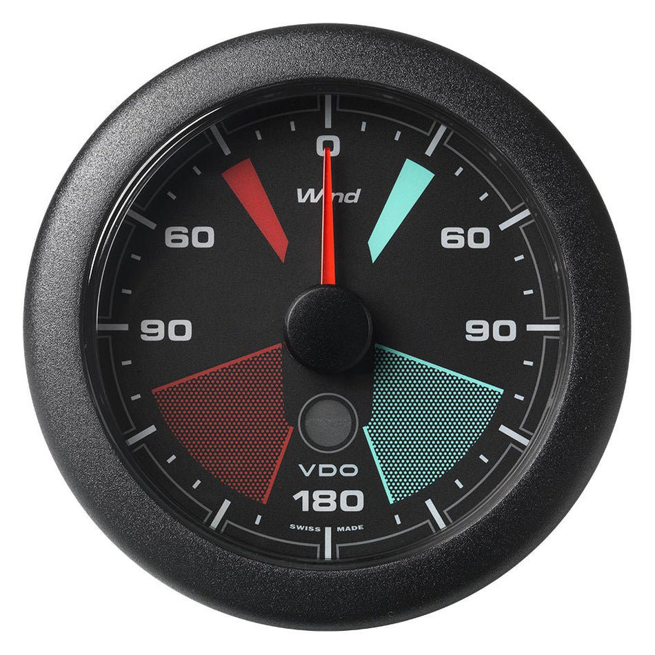 Veratron 3 - 3/8" (85MM) OceanLink Apparent/True Wind Angle Gauge - Black Dial & Bezel - Get Tight Gear