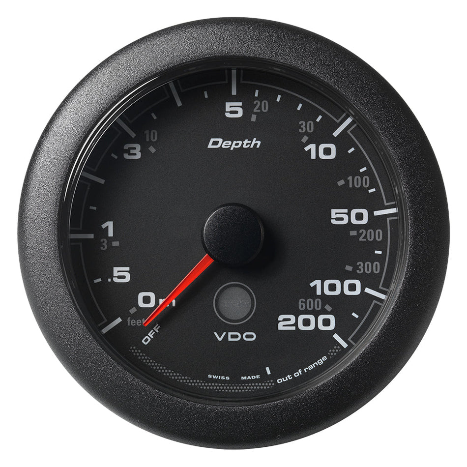 Veratron 3 - 3/8" (85MM) OceanLink Depth Gauge (200M/600') - Black Dial & Bezel - Get Tight Gear