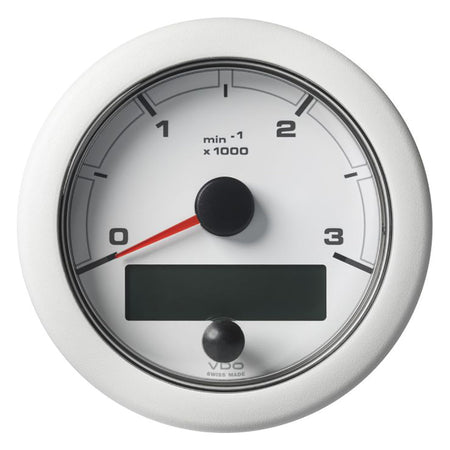 Veratron 3 - 3/8" (85MM) OceanLink NMEA 2000 Tachometer - 3000 RPM - White Dial & Bezel - Get Tight Gear