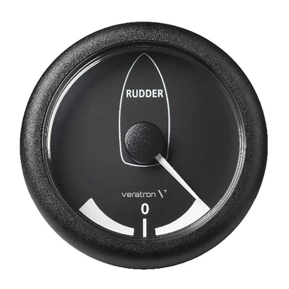 Veratron 3 - 3/8" (85MM) ViewLine Rudder Angle Indicator - 45/+45 - 8 to 32V - Black Dial & Bezel - Get Tight Gear
