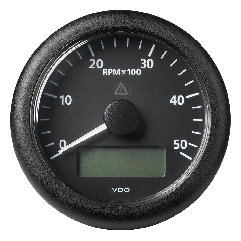 Veratron 3 - 3/8" (85MM) ViewLine Tachometer w/Multi - Function Display - 0 to 5000 RPM - Black Dial & Bezel - Get Tight Gear