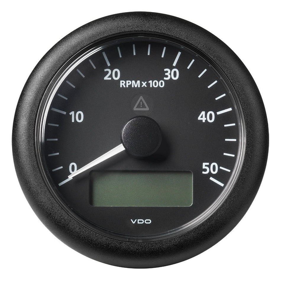 Veratron 3 - 3/8" (85MM) ViewLine Tachometer w/Multi - Function Display - 0 to 5000 RPM - Black Dial & Bezel - Get Tight Gear