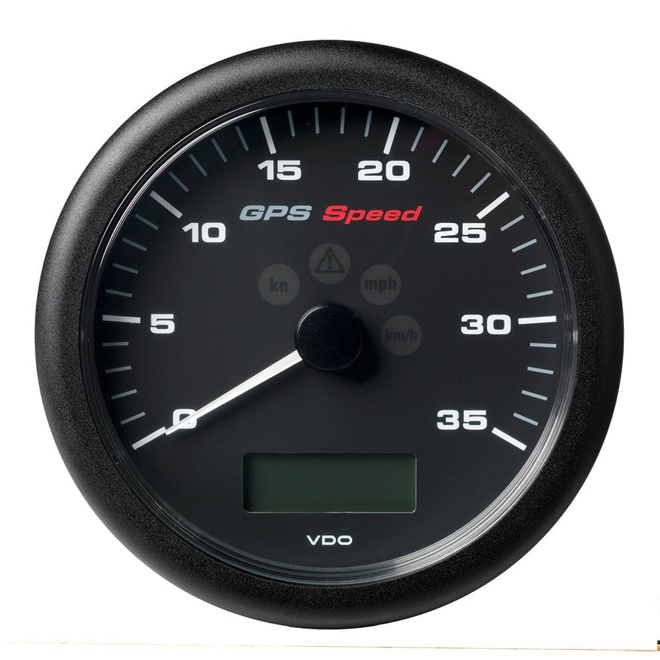 Veratron 4 - 1/4" (110MM) ViewLine GPS Speedometer 0 - 35 KNOTS/KMH/MPH - 8 to 16V Black Dial & Bezel - Get Tight Gear