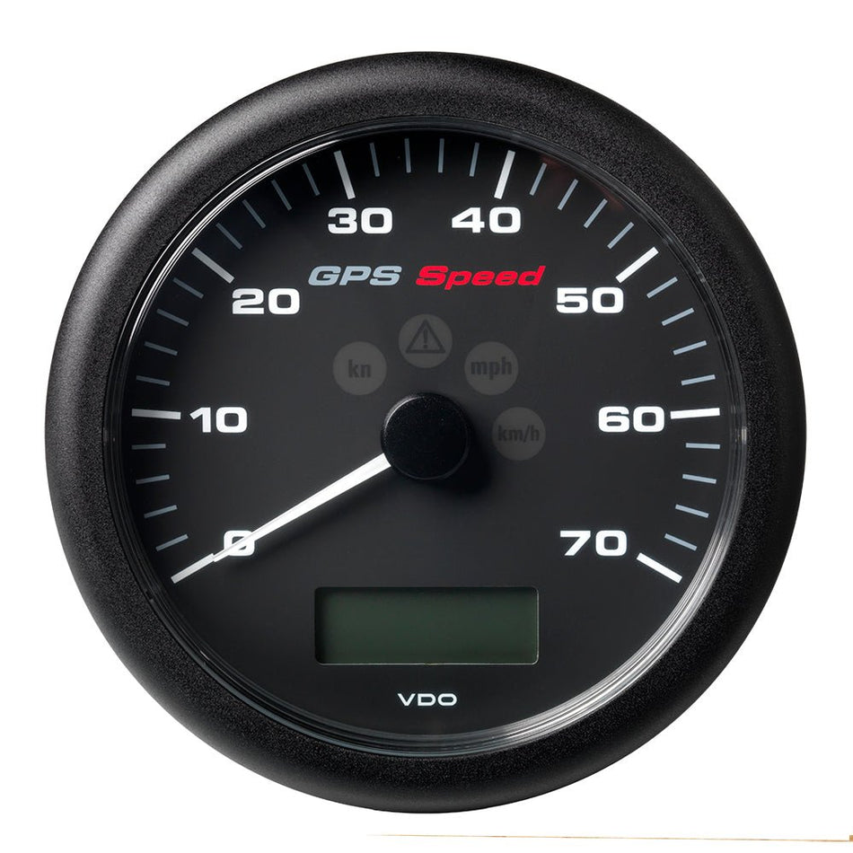 Veratron 4 - 1/4" (110MM) ViewLine GPS Speedometer 0 - 70 KNOTS/KMH/MPH - 8 to 16V Black Dial & Bezel - Get Tight Gear