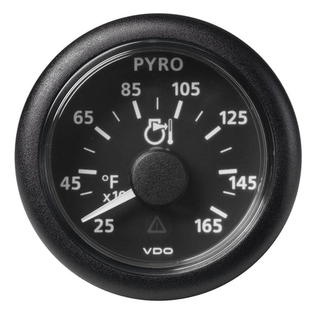 Veratron 52 MM (2 - 1/16") ViewLine Pyrometer - 250 to 1650F - Black Dial & Bezel - Get Tight Gear
