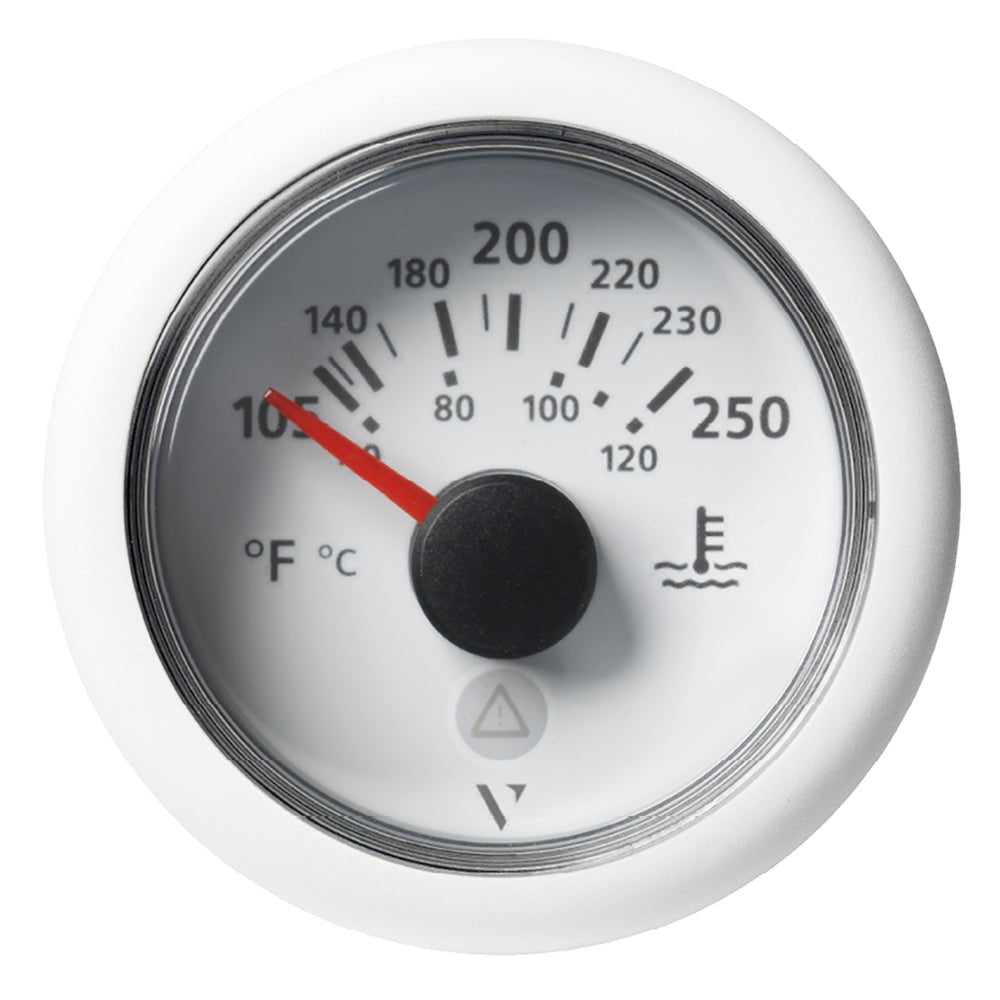 Veratron 52 MM (2 - 1/16") ViewLine Temperature Gauge 105F to 250F - White Dial/Bezel - Get Tight Gear