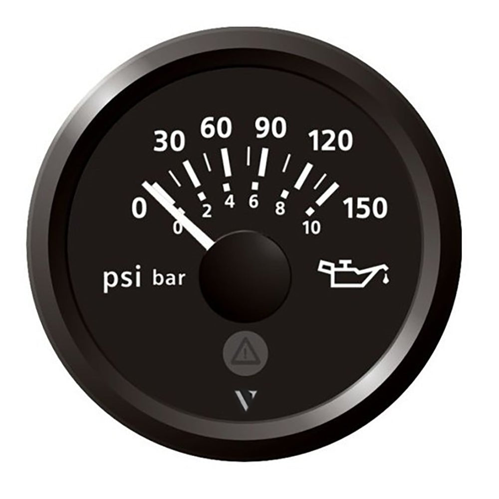 Veratron 52mm (2 - 1/16") Viewline Engine Oil Pressure 150 PSI - Black Dial & Bezel - Get Tight Gear