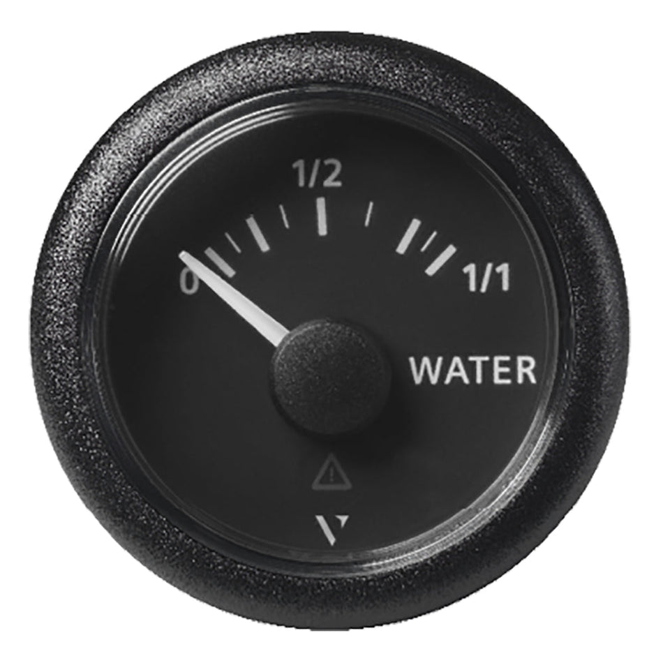 Veratron 52MM (2 - 1/16") ViewLine Fresh Water Resistive - 3 to180 OHM - Black Dial & Round Bezel - Get Tight Gear