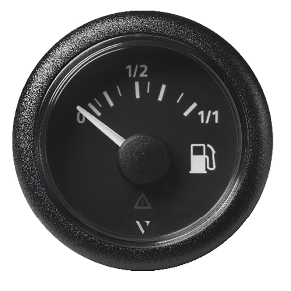 Veratron 52MM (2 - 1/16") ViewLine Fuel Level Gauge 0 - 1/1 - 3 to 180 OHM - Black Dial & Round Bezel - Get Tight Gear