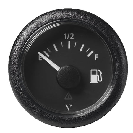 Veratron 52MM (2 - 1/16") ViewLine Fuel Level Gauge Empty/Full - 240 - 33.5 OHM - Black Dial & Round Bezel - Get Tight Gear