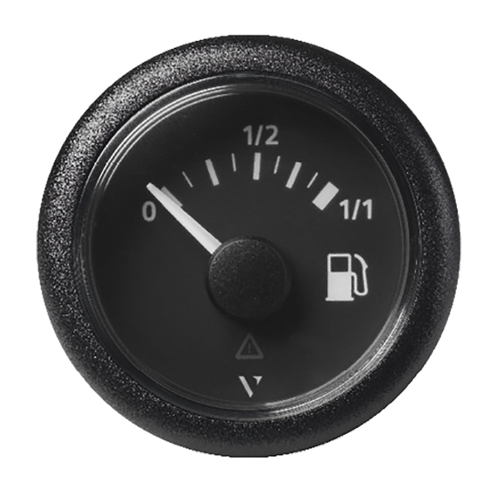 Veratron 52mm (2 - 1/16") ViewLine Fuel Tank Level Gauge - 0 to 1/1 - Black Dial & Round Bezel - Get Tight Gear