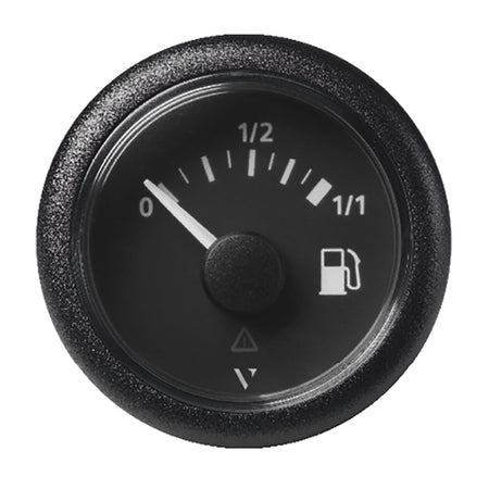 Veratron 52mm (2 - 1/16") ViewLine Fuel Tank Level Gauge - 0 to 1/1 - Black Dial & Round Bezel - Get Tight Gear
