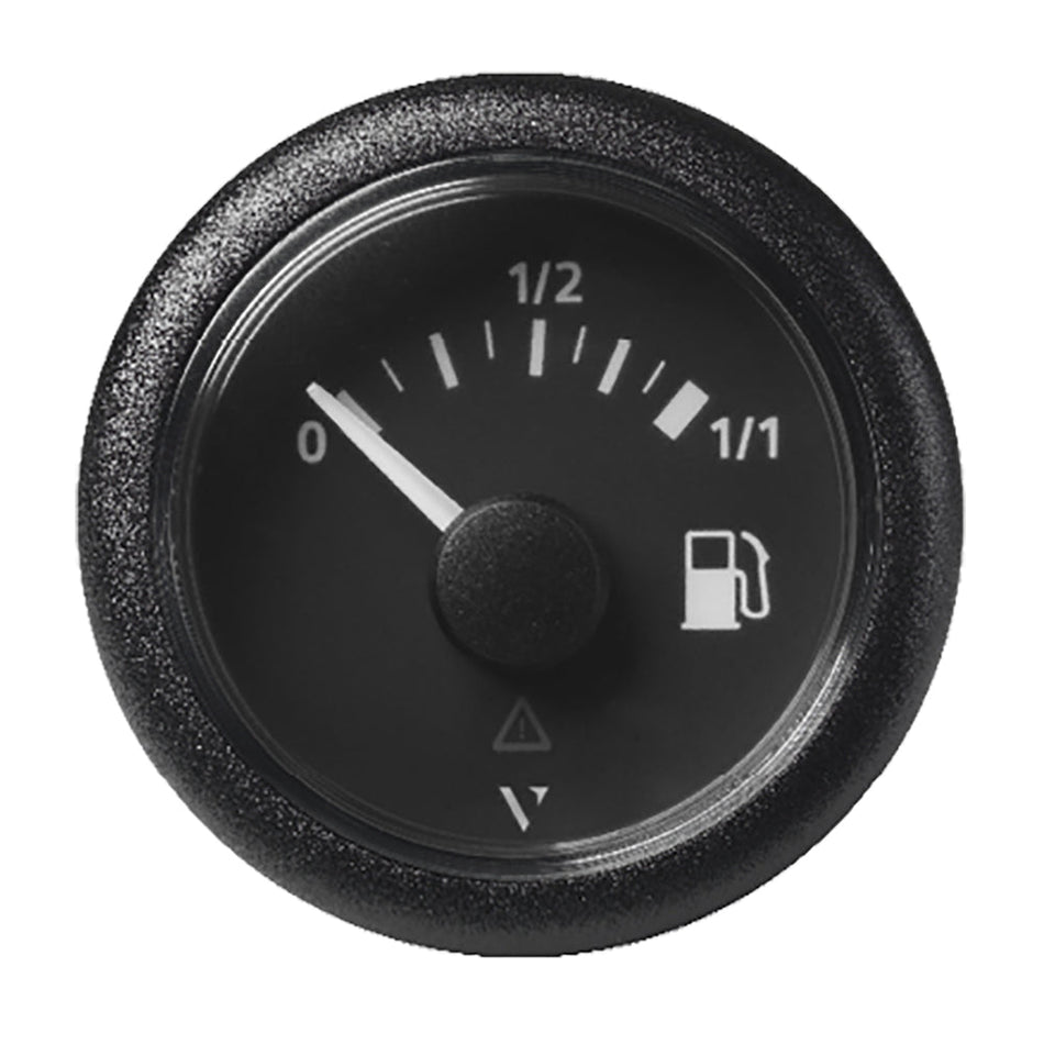 Veratron 52mm (2 - 1/16") ViewLine Fuel Tank Level Gauge - 0 to 1/1 - Black Dial & Round Bezel - Get Tight Gear
