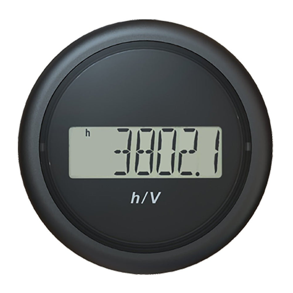 Veratron 52MM (2 - 1/16") ViewLine Hour Counter - Voltmeter - Black - Get Tight Gear