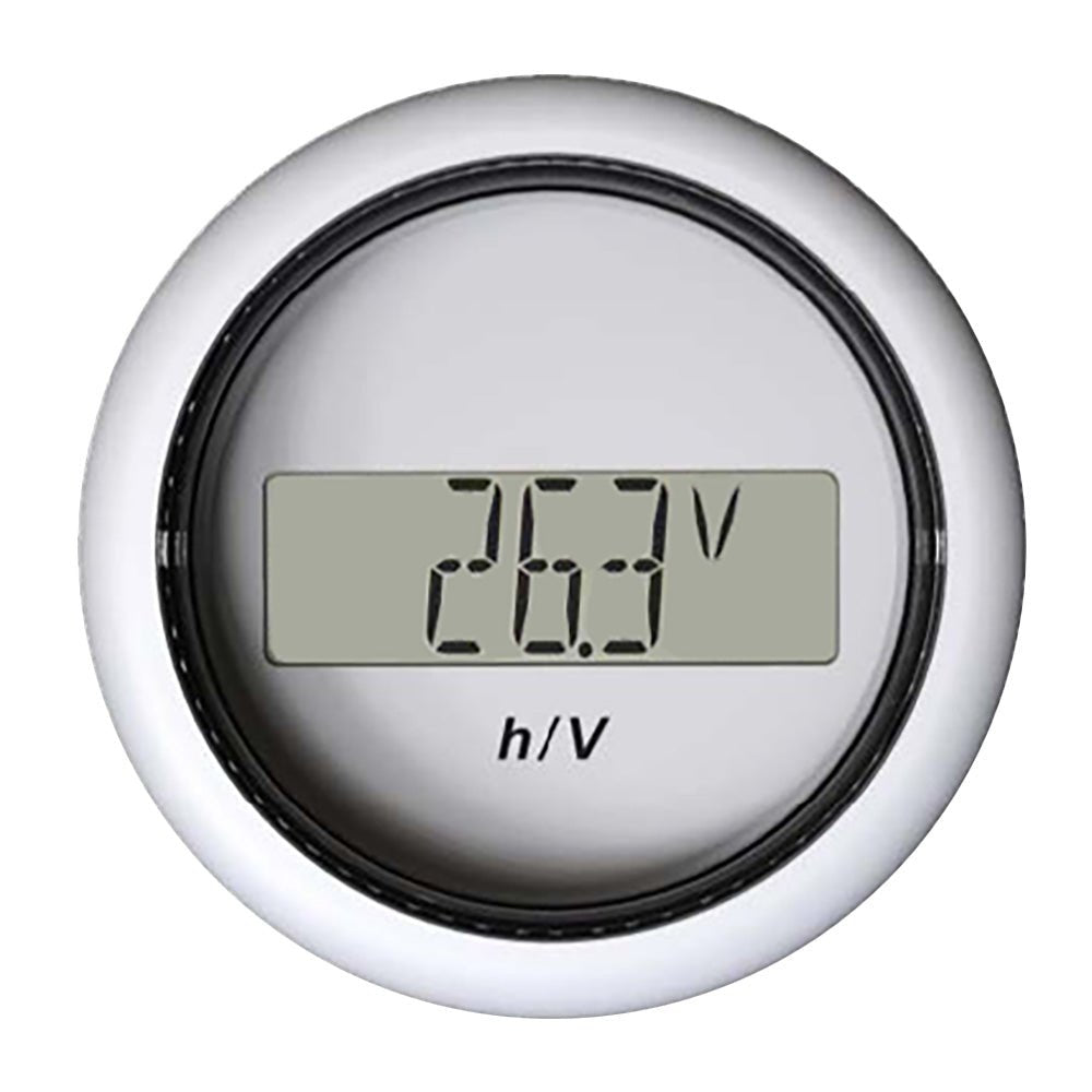 Veratron 52MM (2 - 1/16") ViewLine Hour Counter - Voltmeter - White - Get Tight Gear