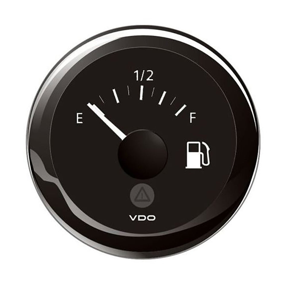 Veratron 52MM (2 - 1/16") ViewLine Tank Level Gauge E/F - 3 - 180 Ohm - Black Dial & Bezel - Get Tight Gear