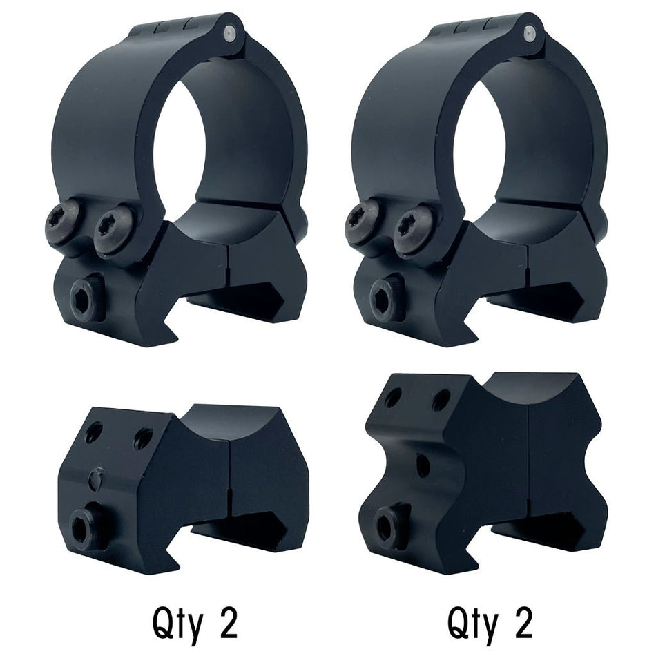 VersaRing Universal Scope Rings Black 1 in. Hinge - Get Tight Gear