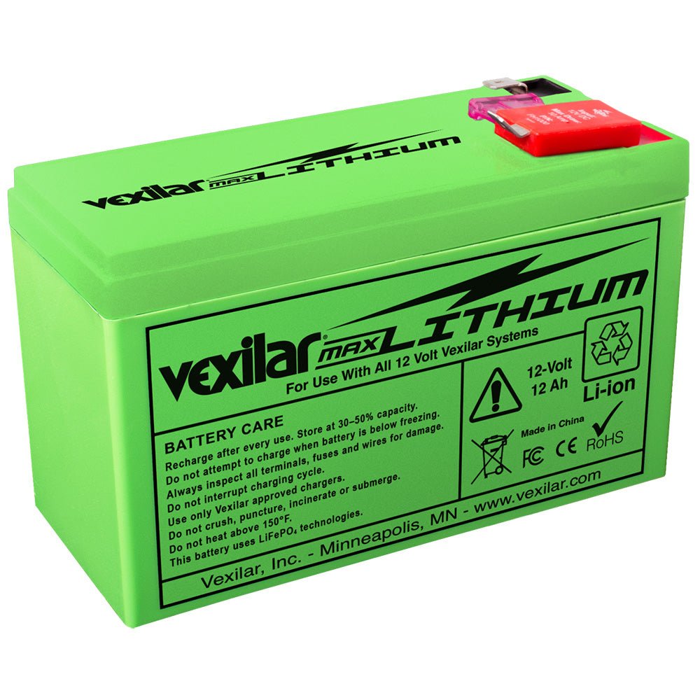 Vexilar 12V - 12 AH Max Lithium Battery - Get Tight Gear