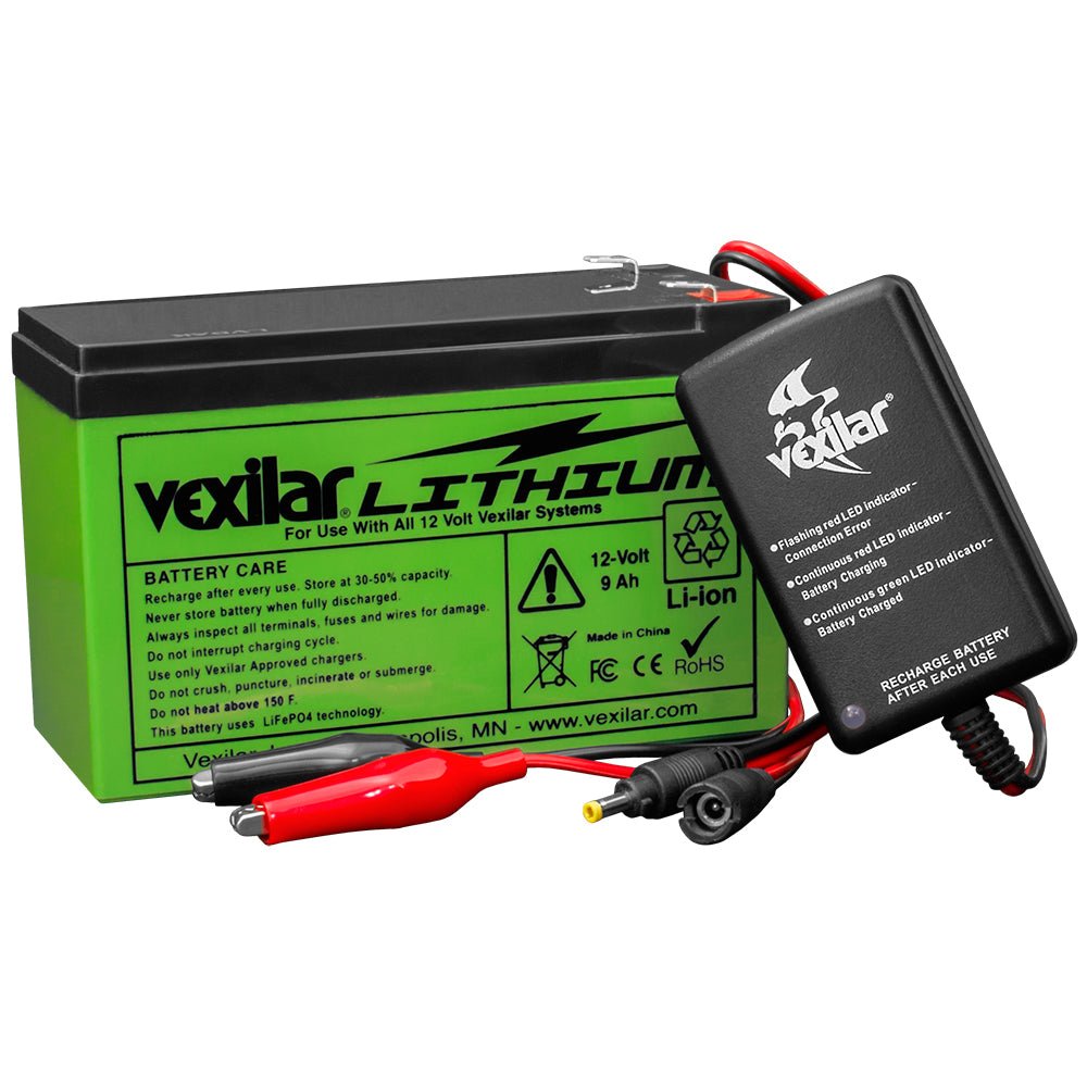 Vexilar 12V Lithium Ion Battery & Charger - Get Tight Gear